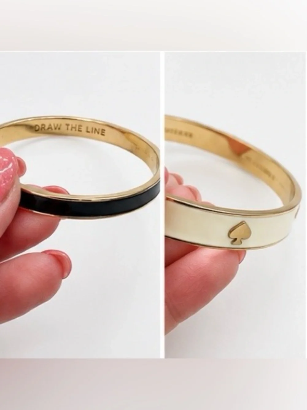 Kate Spade New York Enamel Bangle Bracelet Set EUC - Picture 6 of 7